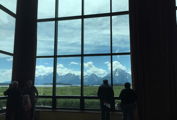 These windows were huge -Grand Tetons in background