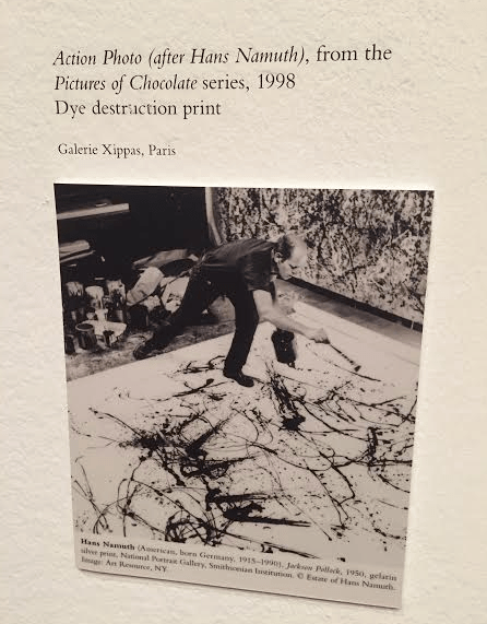 The Vik Muniz piece is modeled after this photograph of Jackson Pollack