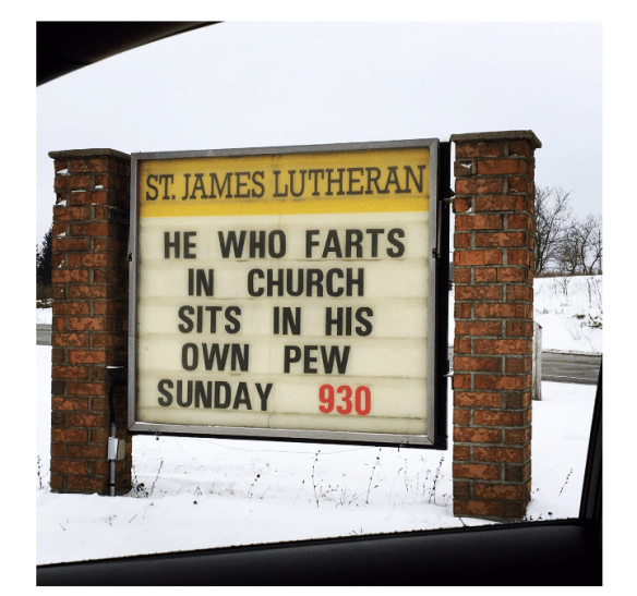 From Twitter Feed-Funny Church Signs